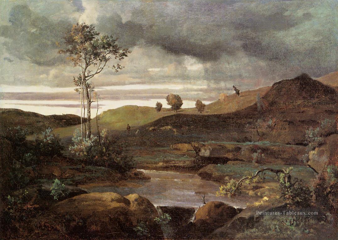 La campagne romaine en hiver plein air romantisme Jean Baptiste Camille Corot Peintures à l'huile